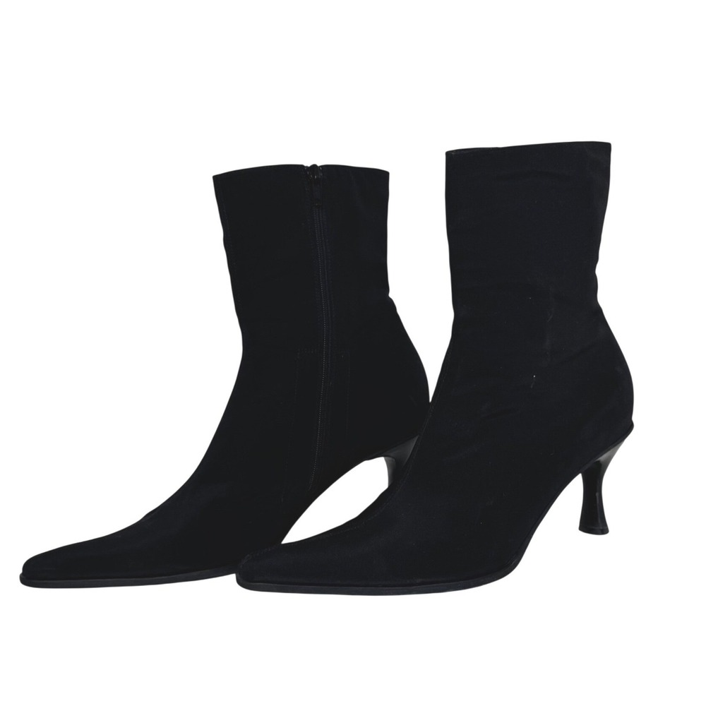 Oscar Novo Women's Boots Black‎ Pointed Toe Ankle Low Stiletto Heel Gore-Tex 40